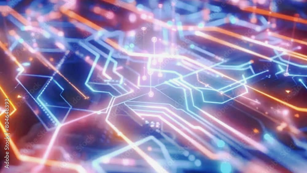 Computer board close up Intricate circuits and wires pulsating with energy, reminiscent of futuristic technology, 4K High-Quality Background video Computer board close up Intricate circuits and wires pulsating with energy, reminiscent of futuristic technology, 4K High-Quality Background video