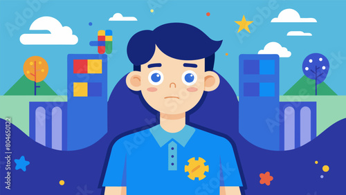 A comingofage story with a main character on the autism spectrum who grows and learns to embrace their differences while navigating high school.. Vector illustration photo