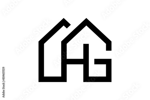 Template logo letter CHG ,for company branding logo 