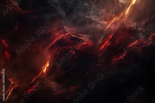 Captivating abstract background depicting a storm of fiery, chaotic textures, perfect for designs needing a sense of intense energy or dynamic motion.

 photo