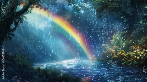 beautiful Rainbow After rain