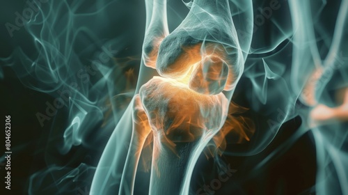 menisci of a human knee x ray photo