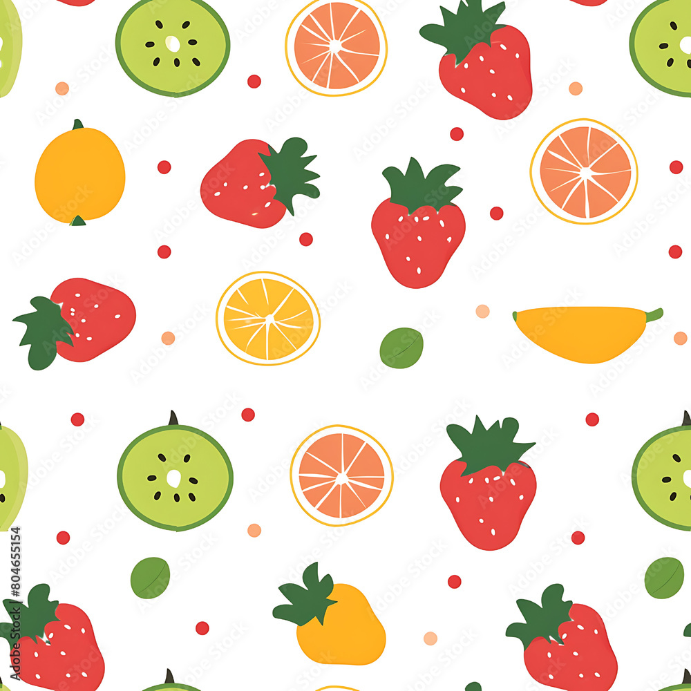 Simple Fruit Pattern Illustration Simple Fruit Pattern Illustration