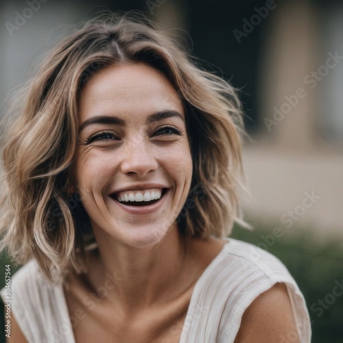 close up portrait of a smiling Human