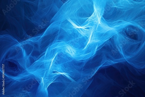 Expansive Abstract blue background. Wavy curve design. Generate Ai