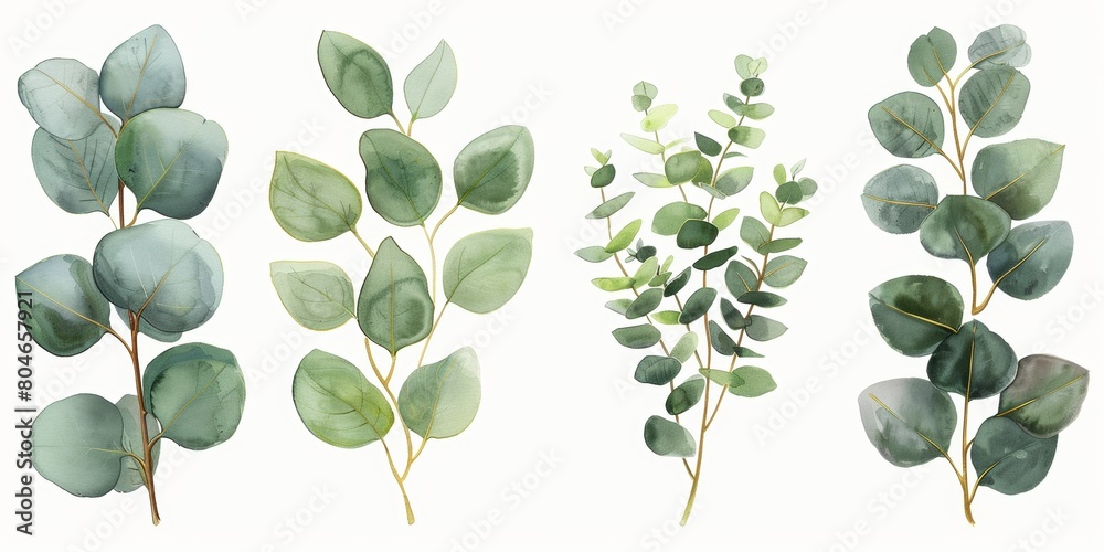 Eucalyptus and Olive Green Floral Arrangement Generative AI Eucalyptus and Olive Green Floral Arrangement Generative AI