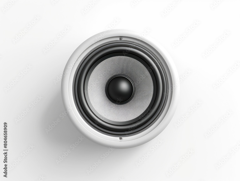 White Isolated Tweeter Speaker. High Fidelity Audio Component for High Frequency Sound White Isolated Tweeter Speaker. High Fidelity Audio Component for High Frequency Sound