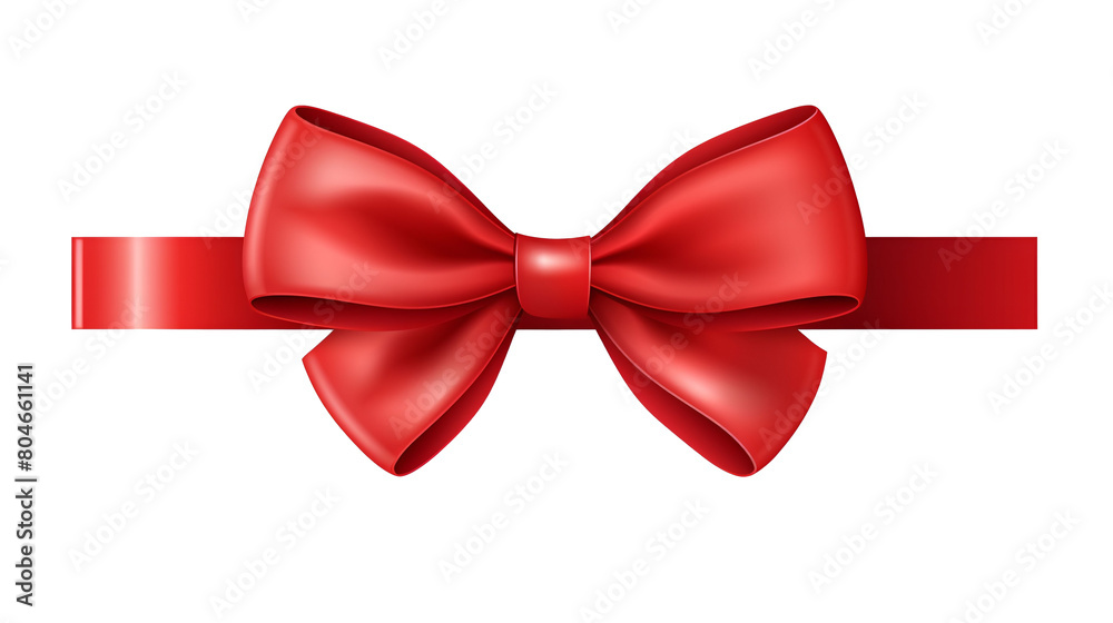 red ribbon with bow isolated on transparent background red ribbon with bow isolated on transparent background
