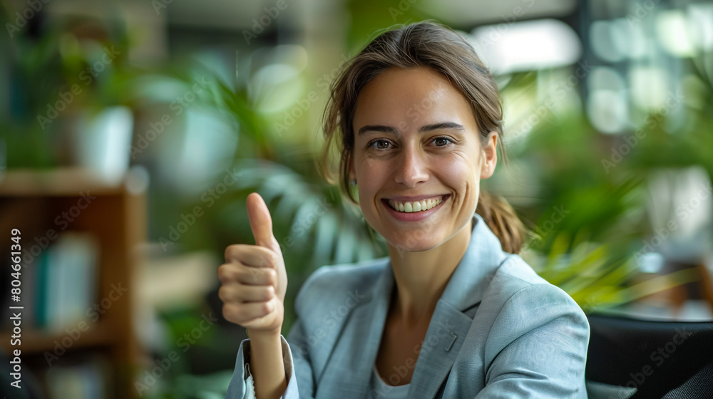 Happy confident Latin professional mid aged business woman in office, portrait. Smiling lady corporate leader, mature female executive, lady manager standing in looking at camera, portrait.
