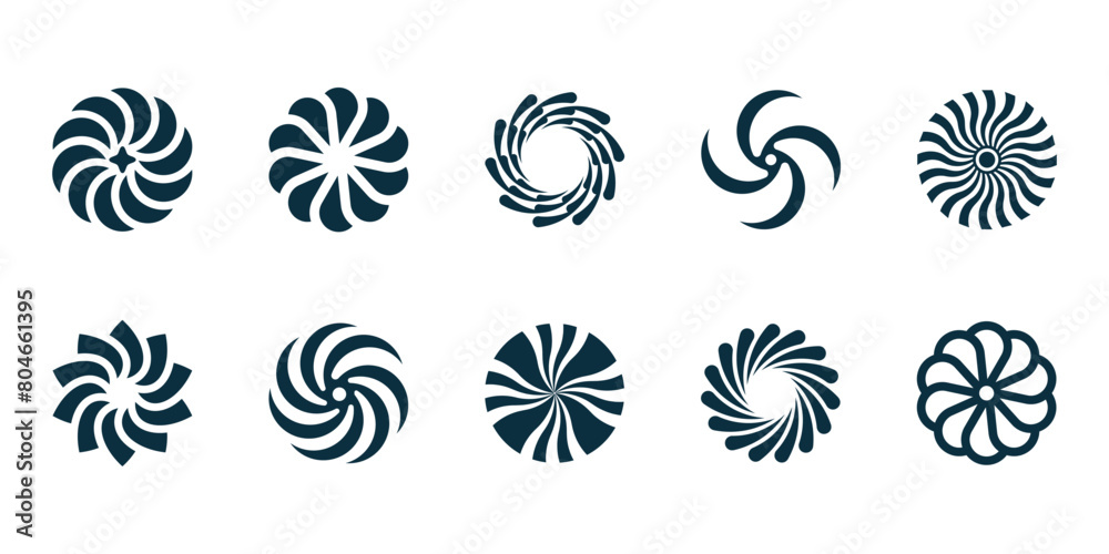 vector vortex logo premium template bundle