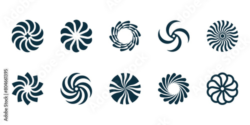vector vortex logo premium template bundle