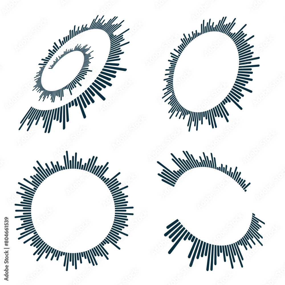 Fototapeta premium vector sound wave logo premium template bundle