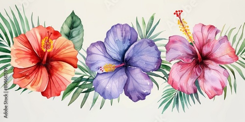 Vibrant Tropical Bouquet for Greeting Cards Generative AI