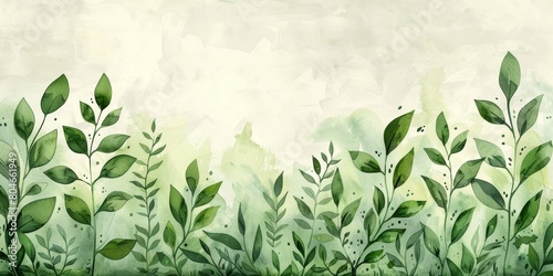 Wallpaper Mural Nature Inspired Watercolor Background Generative AI Torontodigital.ca