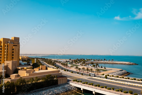 Marjan island, Ras al Khaimah city in the UAE, kurort view