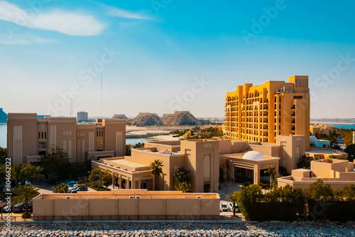 Marjan island, Ras al Khaimah city in the UAE, kurort view photo