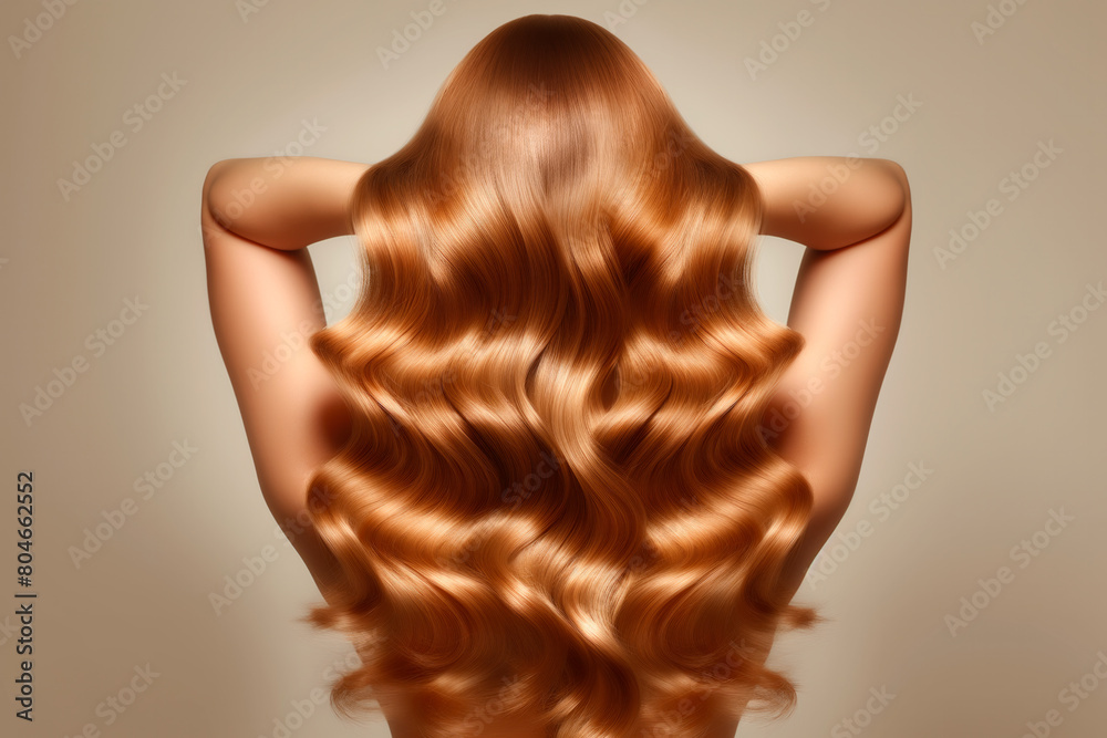 Fototapeta premium Haircare, hair care, hair of a woman, Red Hair