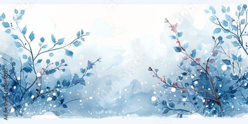 Winter Wonderland Background for Christmas and New Year Generative AI
