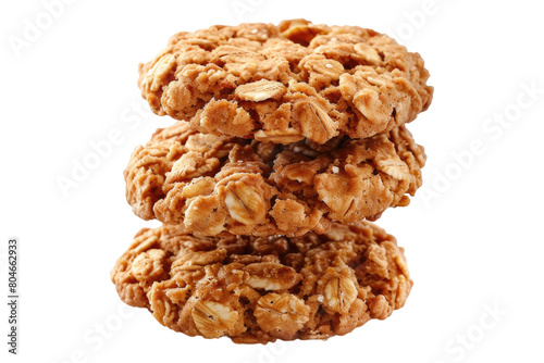 Cereal cookies isolated on transparent background.