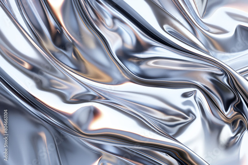 abstract background of silk, At the heart of the composition, a metallic chrome texture forms the foundation of the background