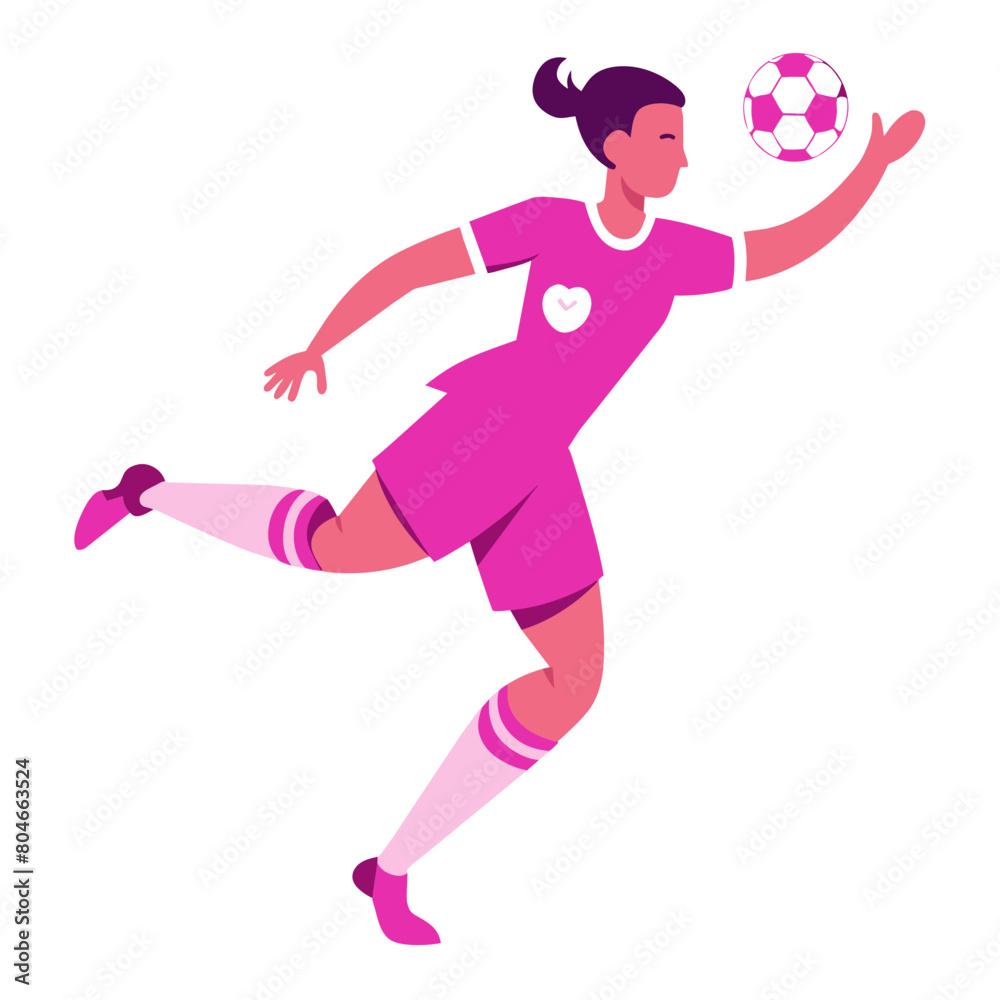 football player hits the ball vector art illustration