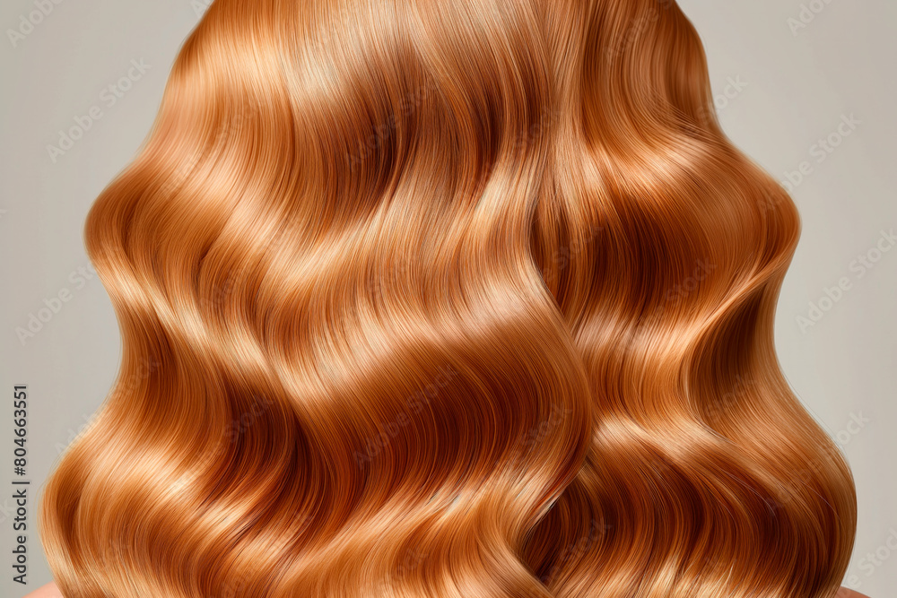 Fototapeta premium Haircare, hair care, hair of a woman, Red Hair