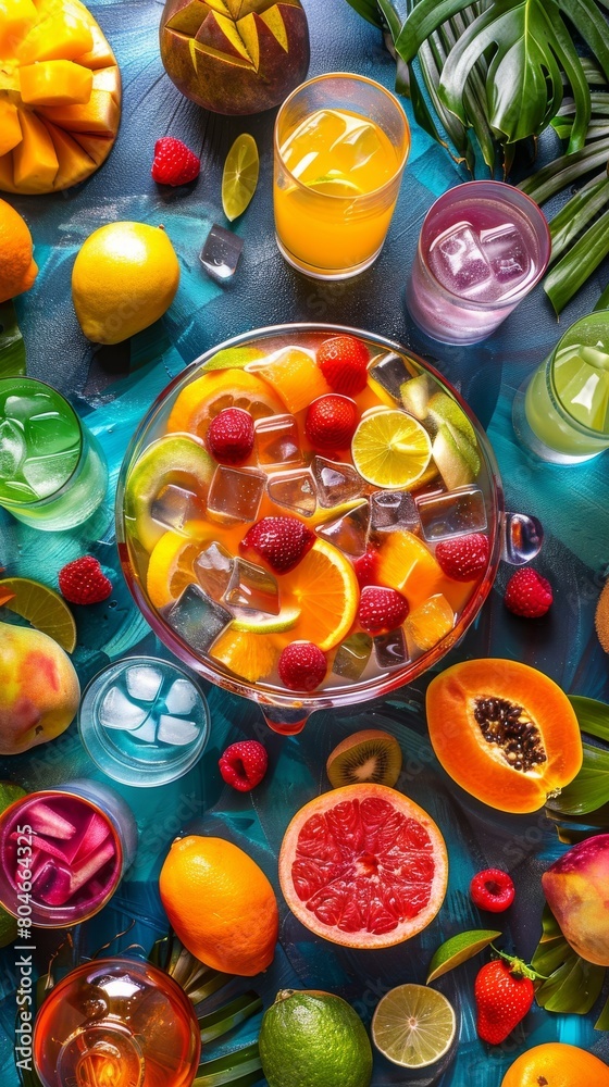 Assorted Fresh Fruits on Display on a Table