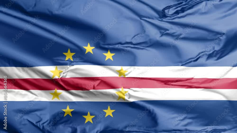 waving flag of cape verde