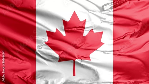 waving flag of canada photo