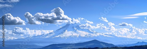 Stunning Landscape View of Snow-Capped Mountain from Underwood photo