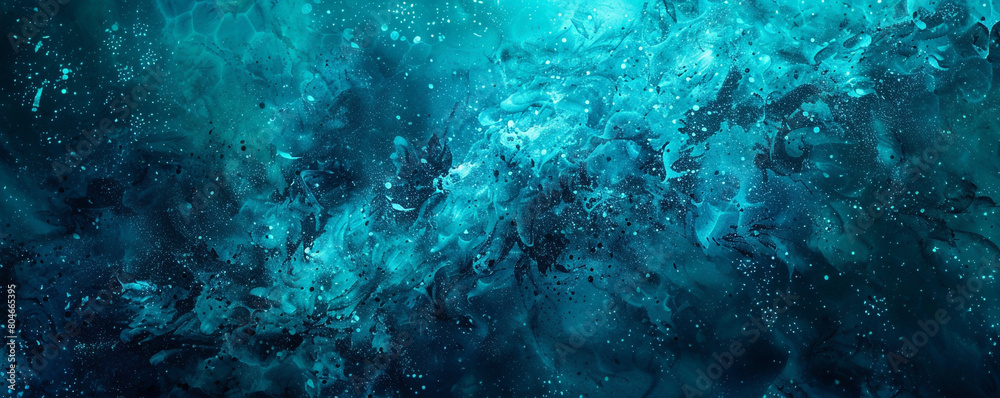 lively sprinkle of turquoise and midnight blue, ideal for an elegant abstract background