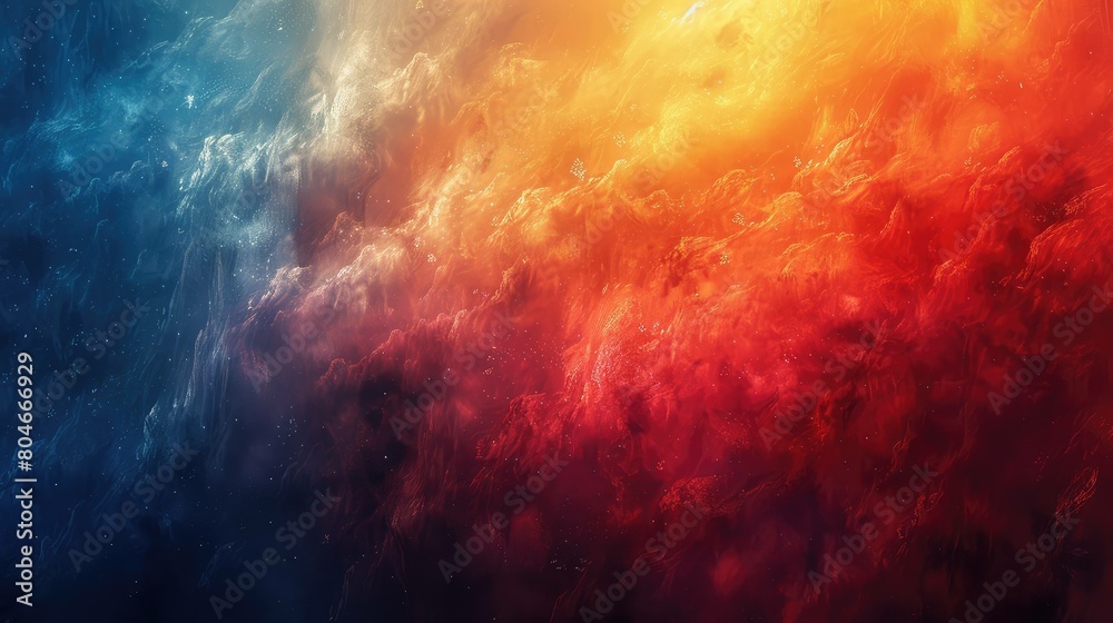 A colorful space background with a red and blue swirl