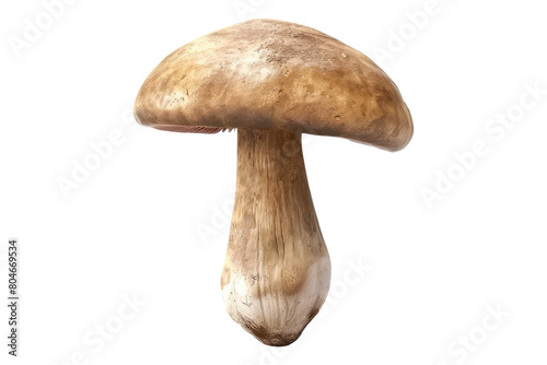 Edible mushroom isolated on transparent background.