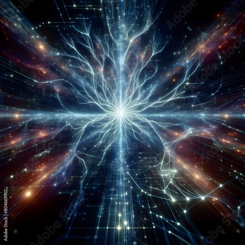 "Digital Artistry: The Enchantment of Technological Nature"
