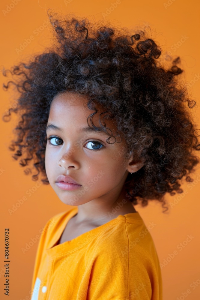 beautiful kid with solid color background. hair. lifestyle beautiful kid with solid color background. hair. lifestyle