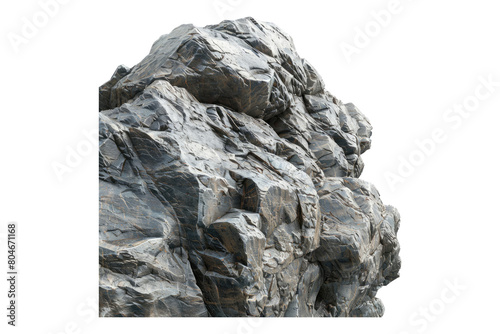 Rough rocky surface isolated on transparent background.