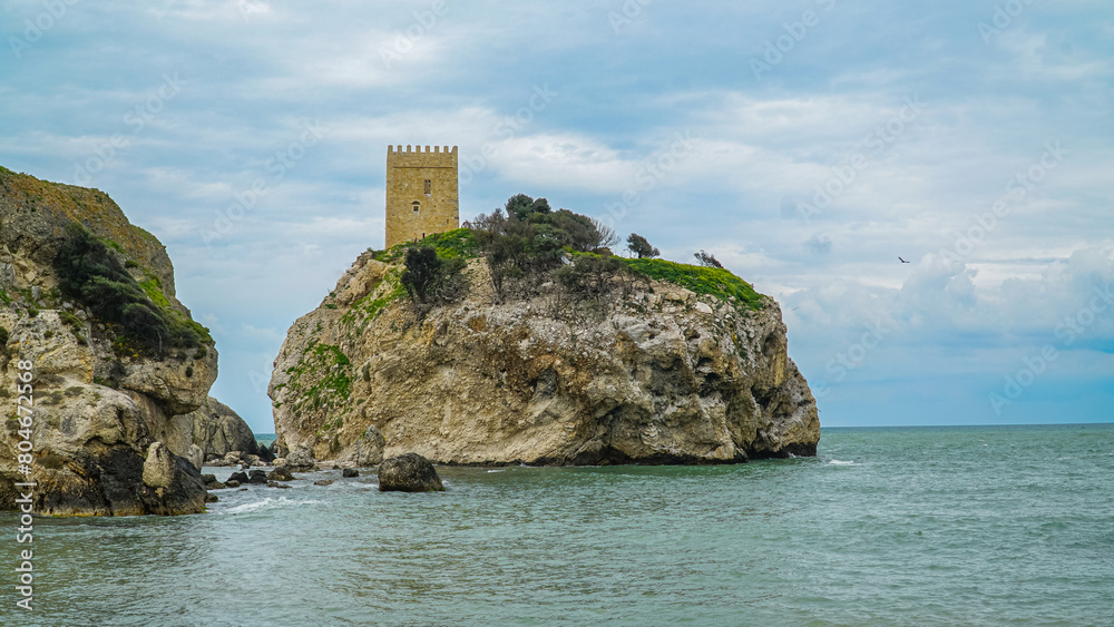 Historic Şile Castle on Coastal Rock Formation Historic Şile Castle on Coastal Rock Formation