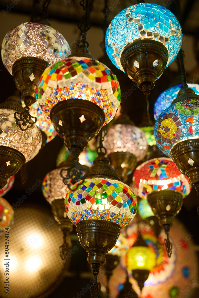 turkish lamps in the market