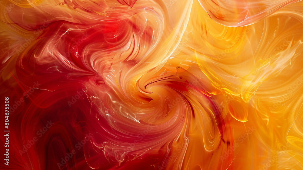 soft swirling patterns of crimson and saffron, ideal for an elegant abstract background