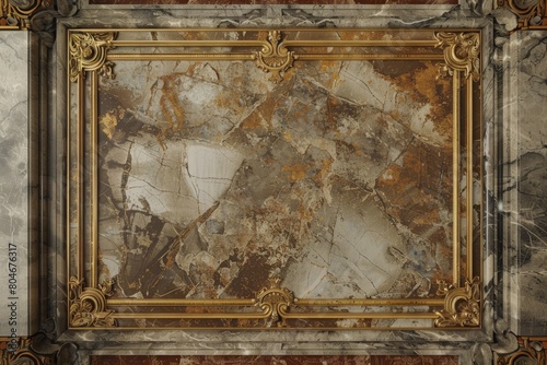 Lavish baroque, barocco ornate marble ceiling non linear reformation design. elaborate ceiling with intricate accents depicting classic elegance and architectural beauty photo