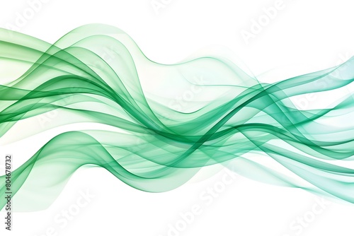 Abstract green wavy vector background on white isolated background, detailed and sharp, professional photography using a Leica M6 film camera in style of stock photo, hyper realistic 
 photo