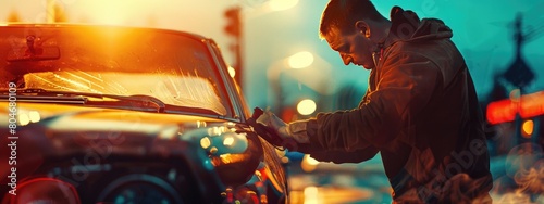 a man is repairing a car © Артур Комис
