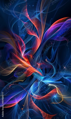 abstract colourful background with swirl and wave patterns, colorful fusion wallpaper