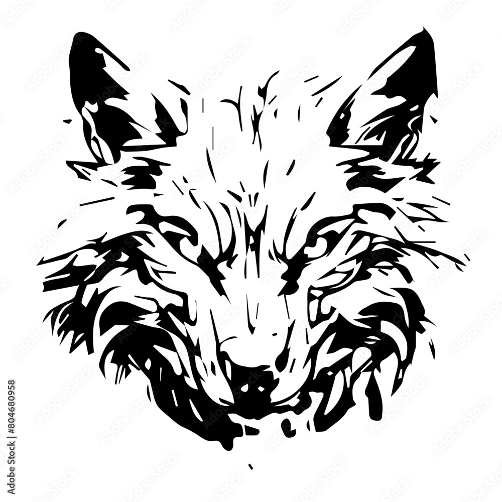 Fototapeta premium wolf head tattoo