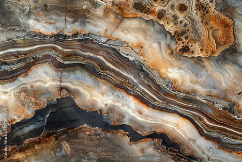 ancient artistry mesmerizing patterns and earthy hues within a fossilized wood slab showcasing the timeless beauty of the pacific northwest abstract photo