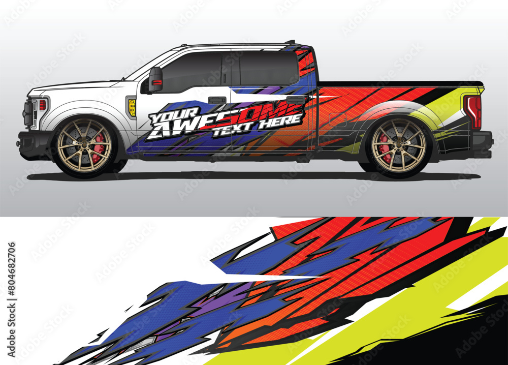 Fototapeta premium Custom Car Wrap Vectors: Personalized Branding Solutions