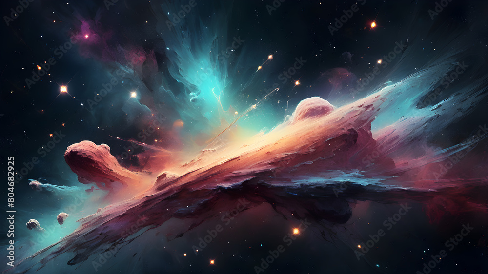 Naklejka premium Fantastic space background
