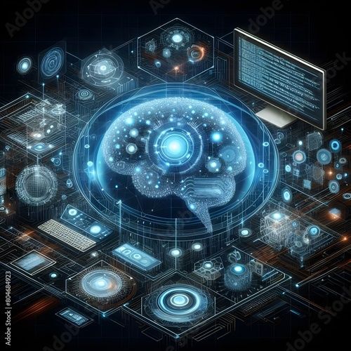 cyber security  future technology, blue cyber business security concept background,  speed motion digital movement. picture of programming codes. Ai images
