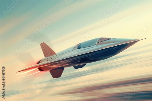 highspeed aerospace vehicle midflight concept illustration photo