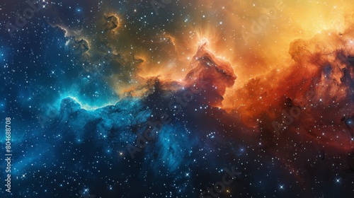 Amazing space nebula. photo